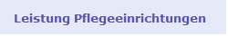 Leistung Pflegeeinrichtungen